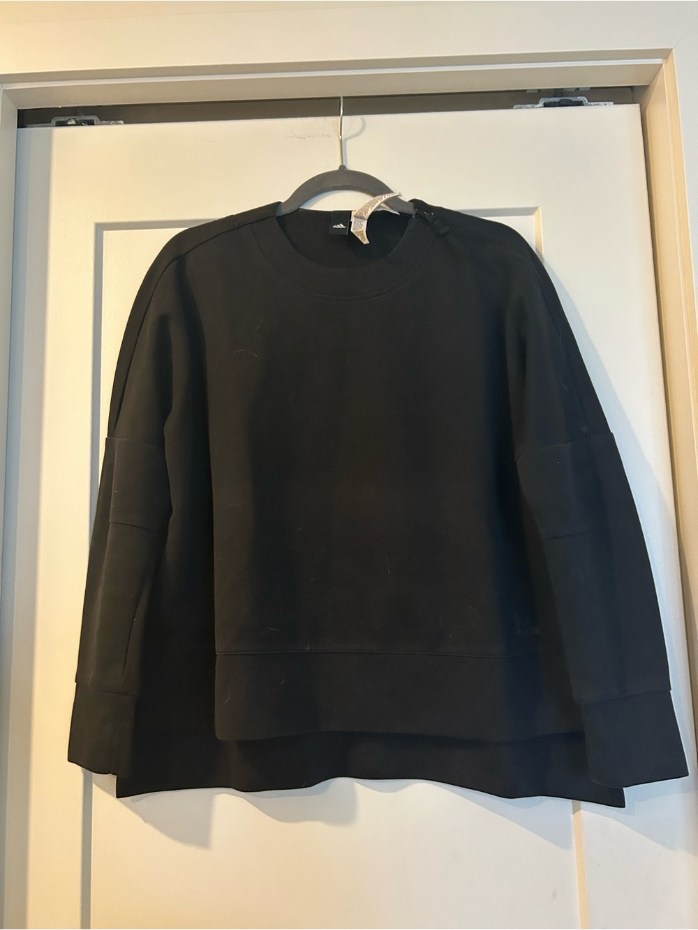 adidas Women's Black Boxy Crewneck Sweatshirt